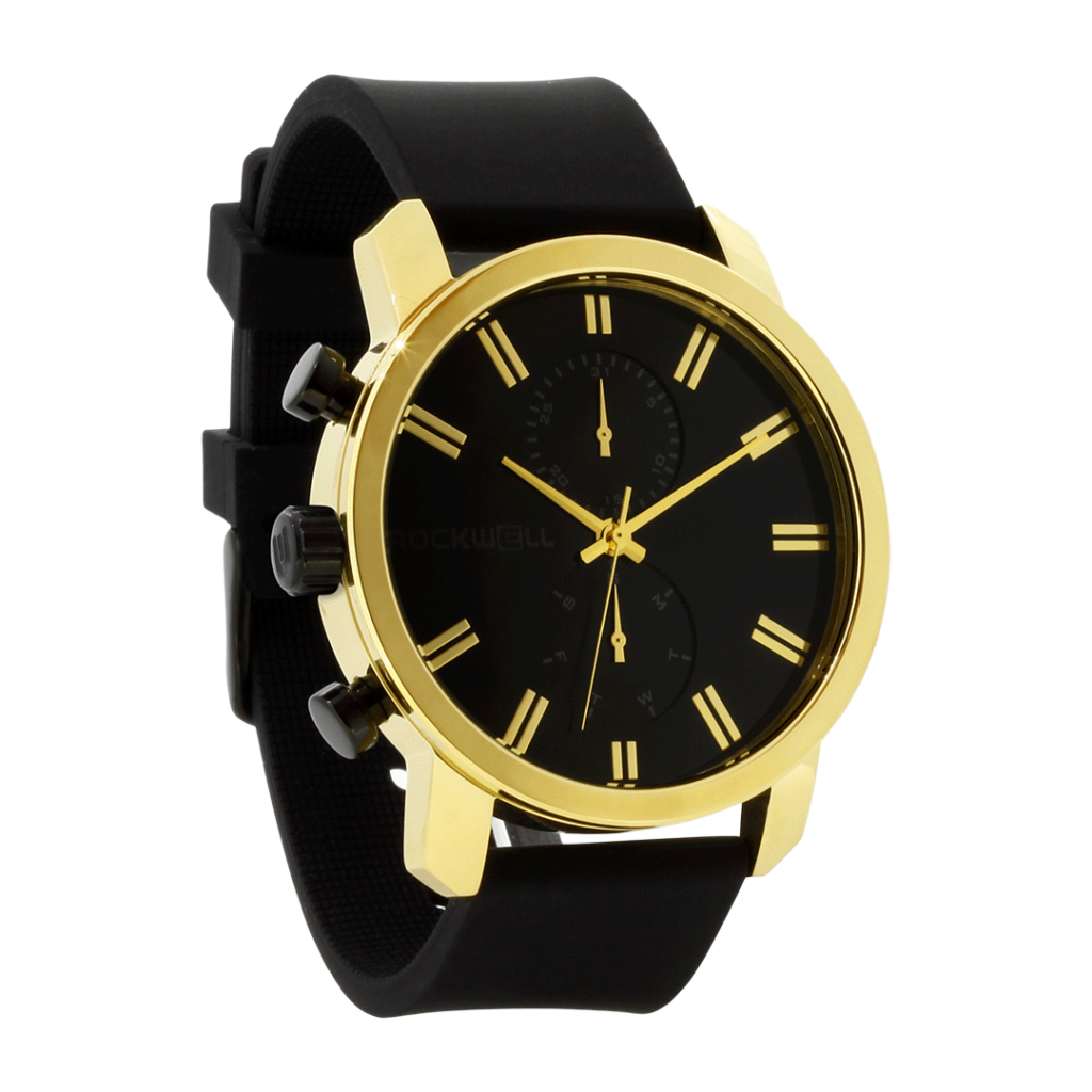 black gold watch